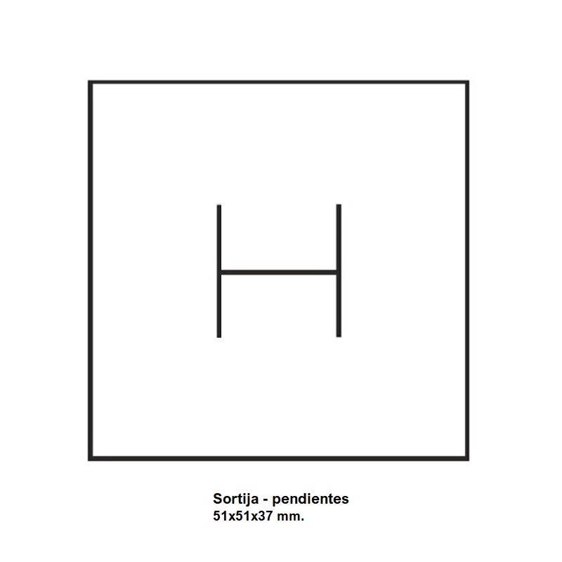 Caja Elche LUXE sortija/pendientes 51x51x37 mm.